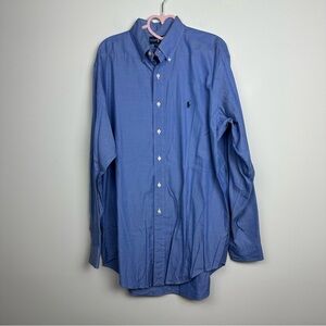 Ralph Lauren Men's Casual Blue Long Sleeve Button Down Shirt
